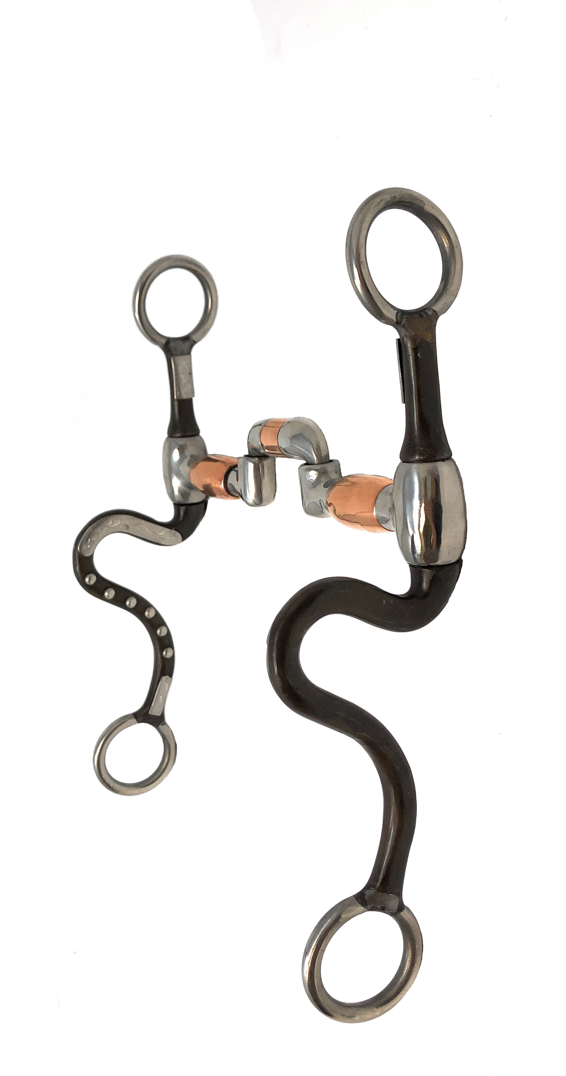 Calvary Swivel Cheeks Horse Bit Hinged Low Port Correction Mouth Copper